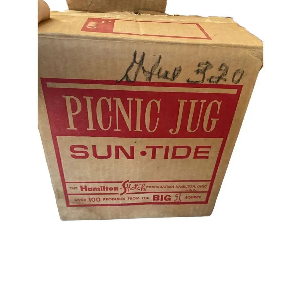 Vintage Hamilton, skotch Suntide picnic jug Styrofoam drink holder ￼
